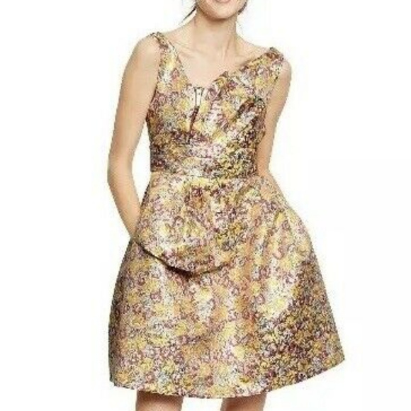 Zac Posen Target floral metallic Cocktail dress - Picture 7 of 8